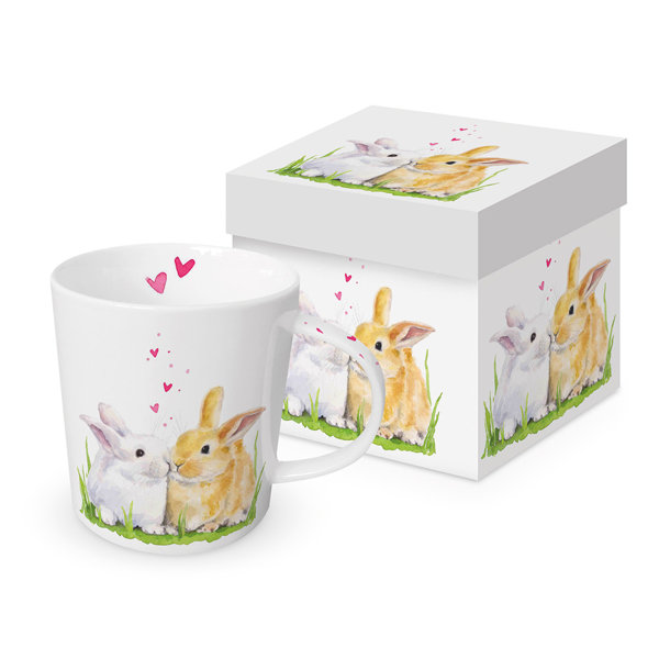 Mug Pâques PPD 'Easter Kiss' Dans Boîte Cadeau - 40 Cl - Porcelaine Os - Neuf